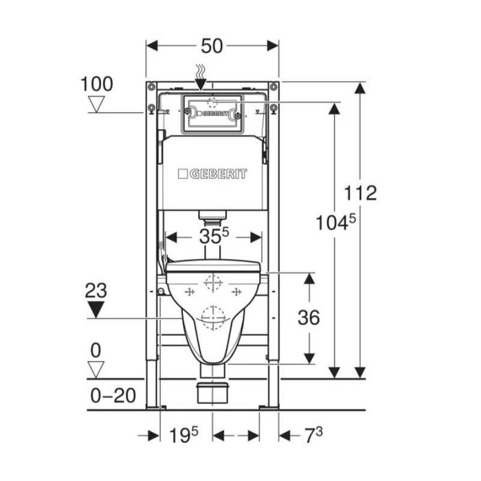 Geberit - інсталяція + підвісний унітаз+клавіша біла– новий, оригінал!