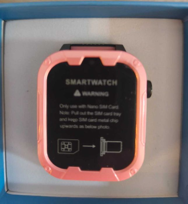 Smartwatch NOWY dla dziecka CALMEAN Bravo 4G różowy – zegarek z GPS, SIM, telefon