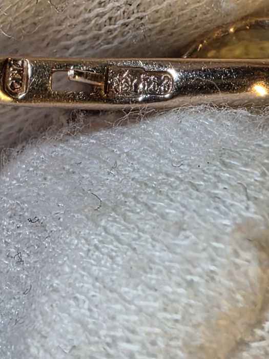 Золотые серьги ссср с цитриром