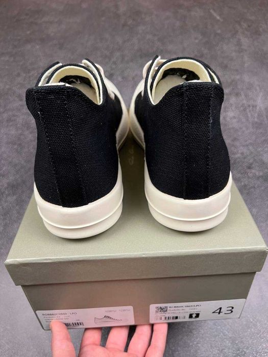 ! PREMIUM ! Rick Owens Ramones Black White 37 38 39 40 41 42 43 44 45