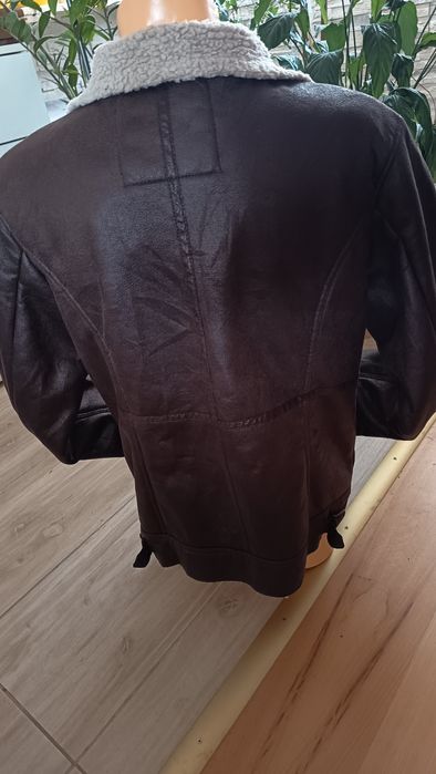 Kożuch męski sztuczny krótka z misiem pilotka