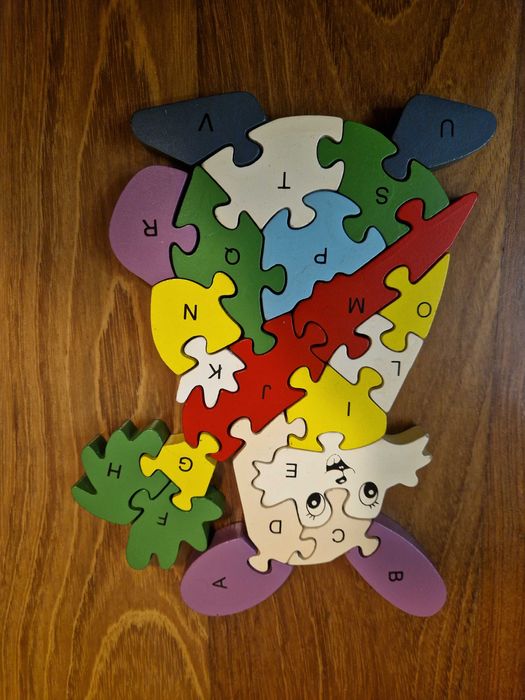 Puzzle madeira coelho 22 peças