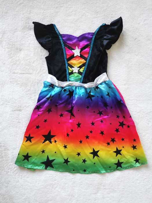 Czarownica, kolorowa czarodziejka sukienka, strój przebranie