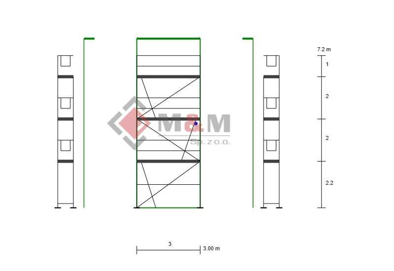 Nowe rusztowanie 25m2 podesty komunikacyjne alusklejka 3m