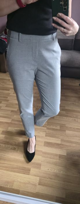 Spodnie szare 36 38 cygaretki do kostki