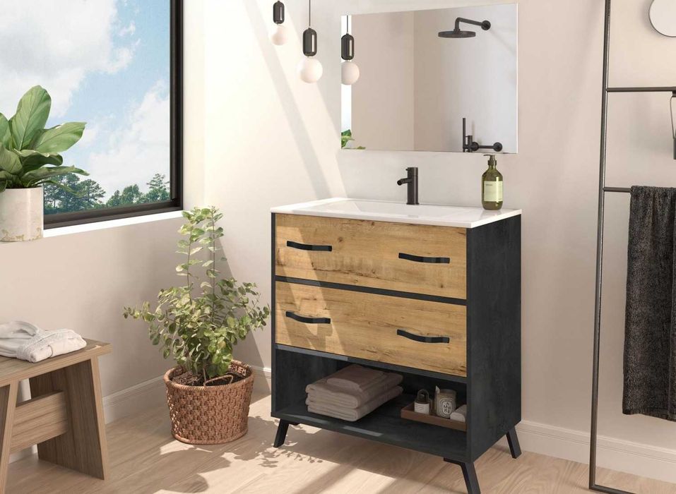 Móvel de Casa de Banho com Lavatório Pitarch Hudson, Novo