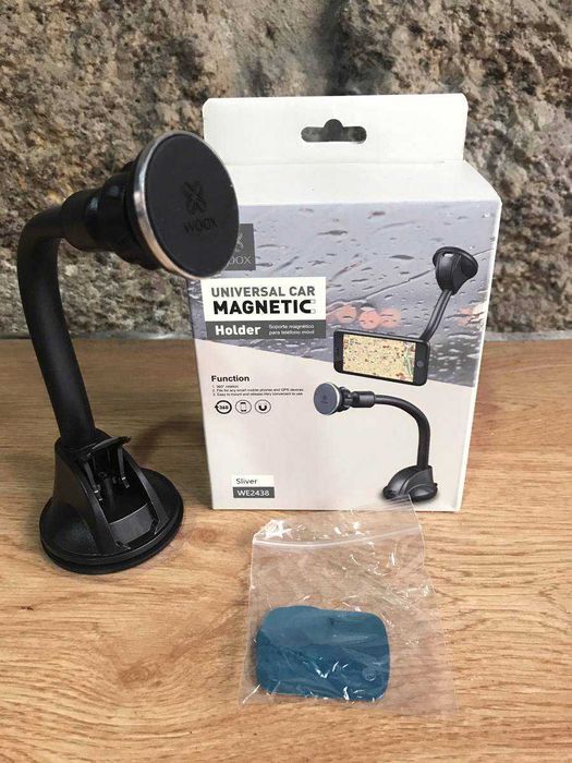 Suporte universal magnético 360º com ventosa para telemóvel/smartphone