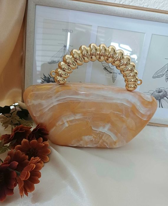 Torebka Wieczorowa - Akrylowa mozaikowa kopertówka