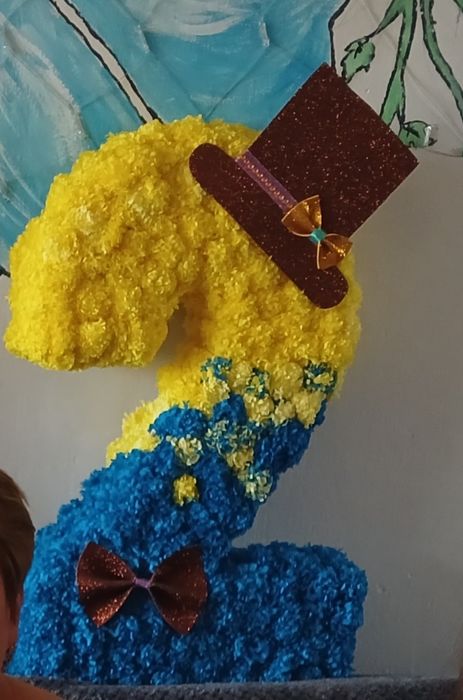 Цифри 1 і 2 на день народження, об’ємний декор для свята