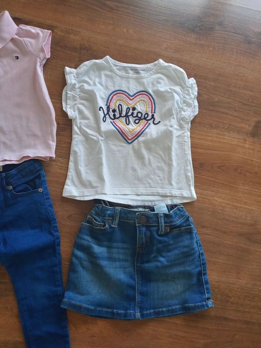 Spódnica bluzka spodnie komplet Tommy Hilfiger rozm 104/110