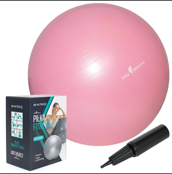 Piłka gimnastyczna antiburst 75cm z pompką