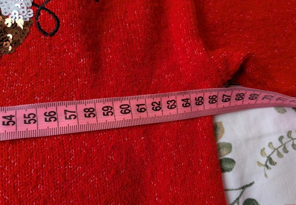 Świąteczny czerwony sweter rozmiar 46

XXXL/46/18 Bardzo dobry

TU Wom