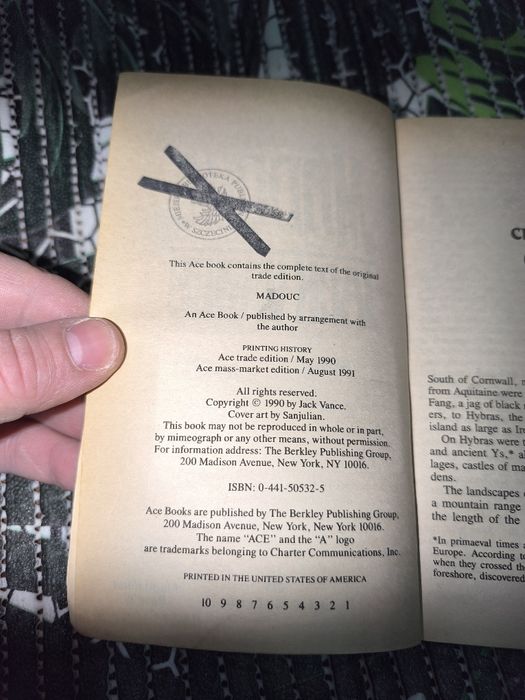 Jack Vance-Madouc/English/Only U.S.A edition from 90's in Poland