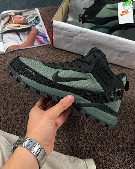 Nike Rivah Gore-Tex Black Grey 41-46 / Мужские Зимние Кроссовки / Мужские Зимние Ботинки / Зимние Кроссовки / Чоловічі Кросівки з Хутром / Nike