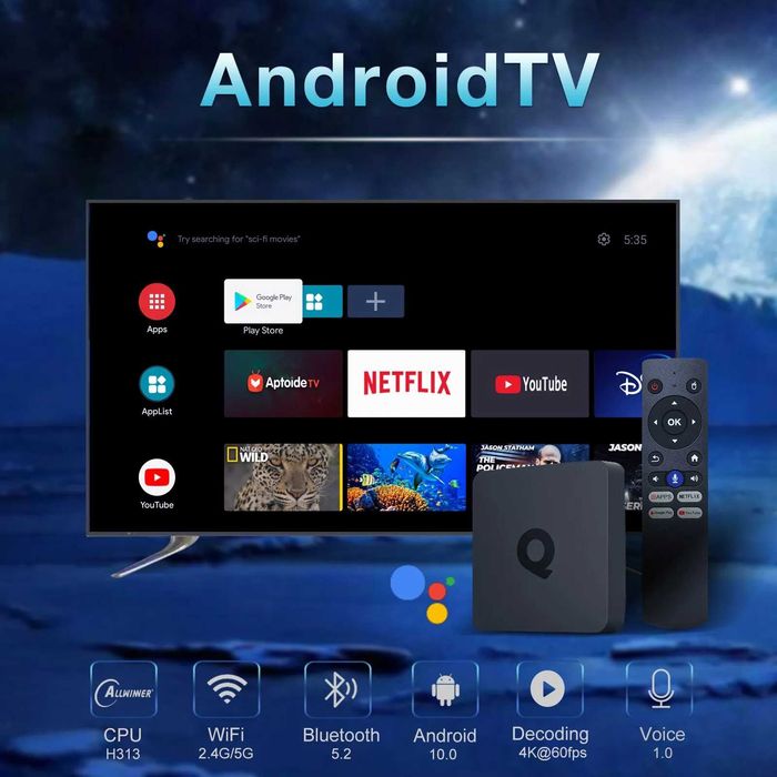 Box Tv Android IPTV Q1 Android TV, 2GB RAM 32 Gavião • OLX.pt