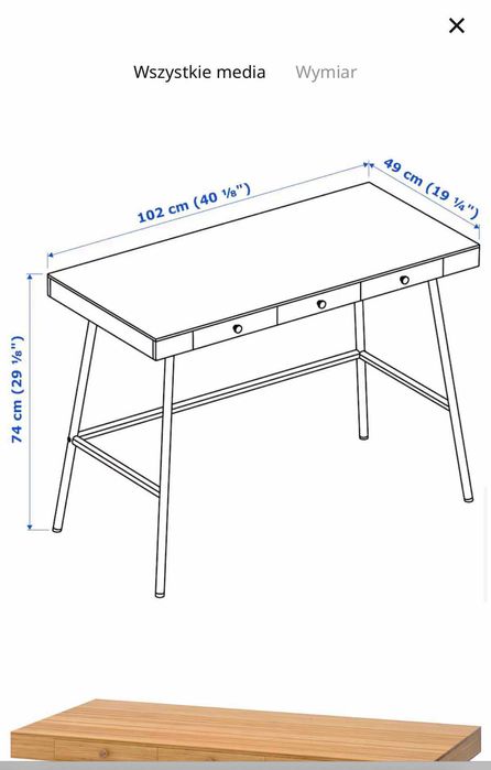 IKEA Biuro Lillasen bambus