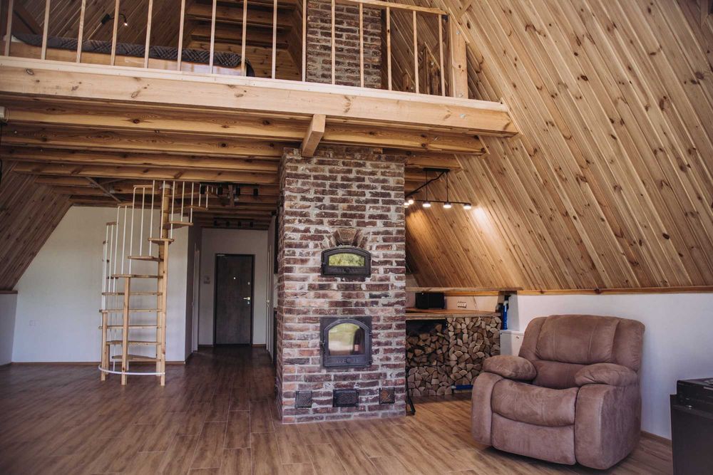 Будівництво капітального будинку шале (а-фрейм), 100 кв.м. під ключ