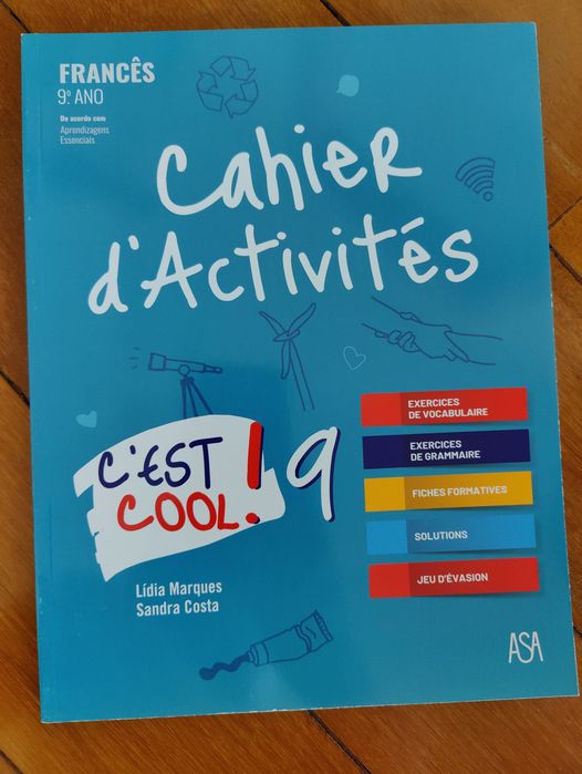 Caderno de atividades (cahier d`activités) de francês C'est cool!  do 9.° ano