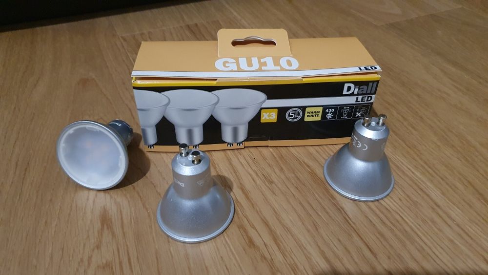 Żarówki LED GU10 Diall 430 lm białe ciepłe - 6 sztuk