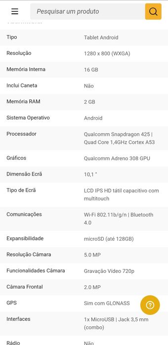 Tablet lenovo como novo