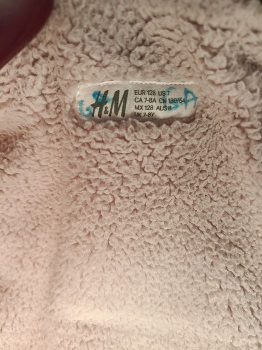 Casaco para chuva e com forro de lã para 7/8 anos