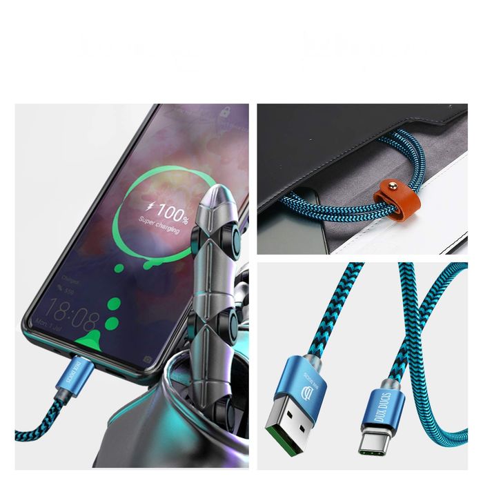 Kabel usb-c szybkie ładowanie 5a 1m dux ducis do huawei p30 p30 pro