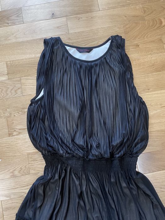 Sukienka Miss Selfridge Krótka mini Czarna falbanki M 38