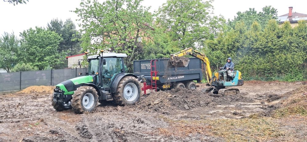 Usługi  transportowe ciagnikiem z przyczepą 8t