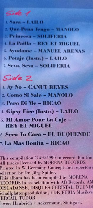 Compilação de Musica Cigana Gipsy Fire LP de 1990