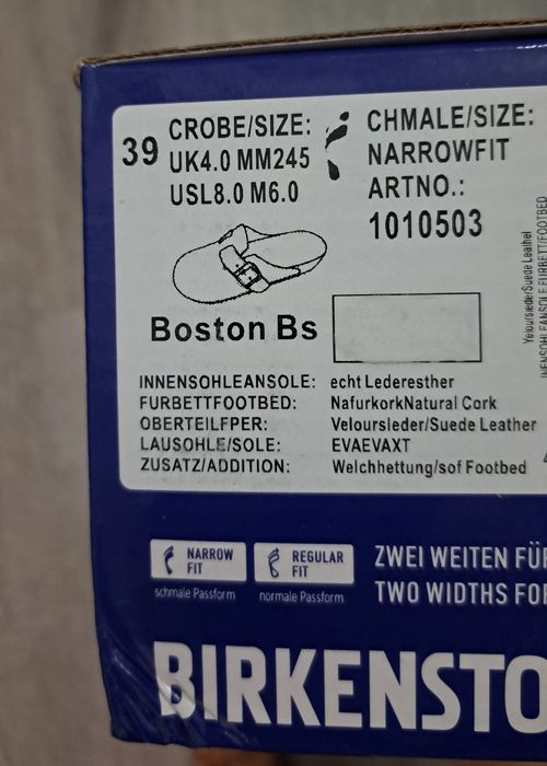 Soca Birkenstock Boston Bs - 39 (Novas)