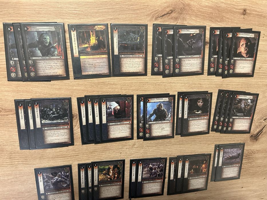 Lotr tcg karty władca pierścieni