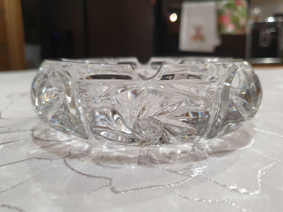 Popielnica popielniczka kryształowa kryształ lata 60 PRL