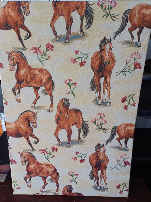 Tela com cavalos em tecido64861768534275121