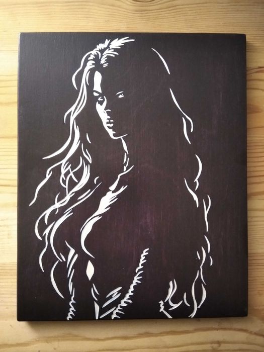 Obraz na drewnie. Rzeźba w drewnie. Rękodzieło