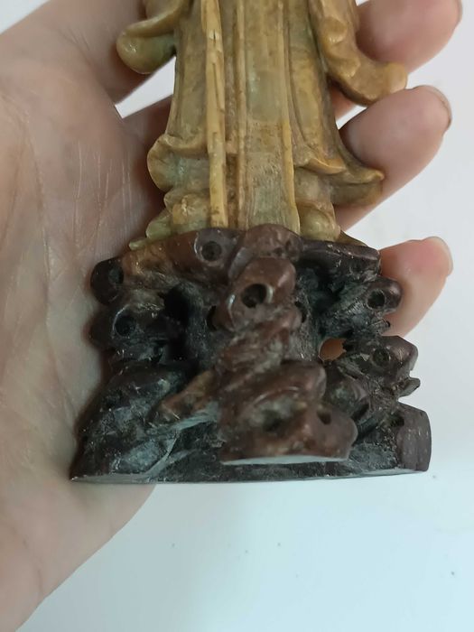 Antiga escultura Ancião em Pedra Sabão China