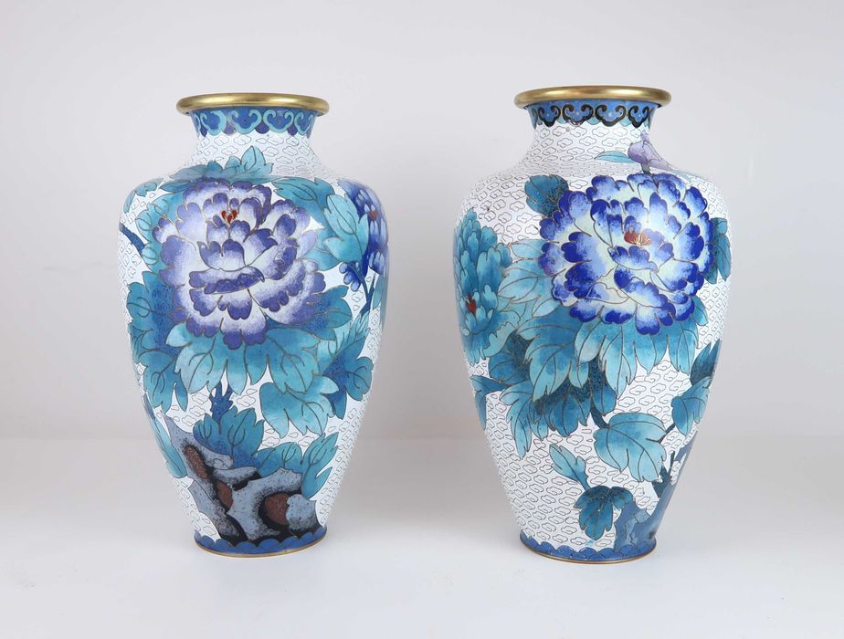 2 Jarras Cloisonné com 22 cm altura