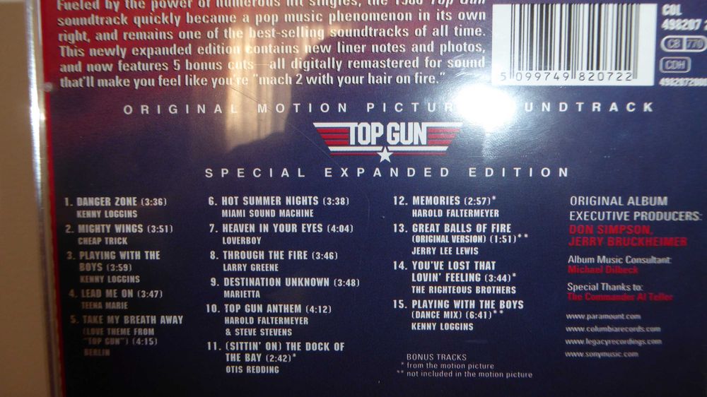 Top Gun Original Motion Picture Soundtrack Special Expanded Edition CD