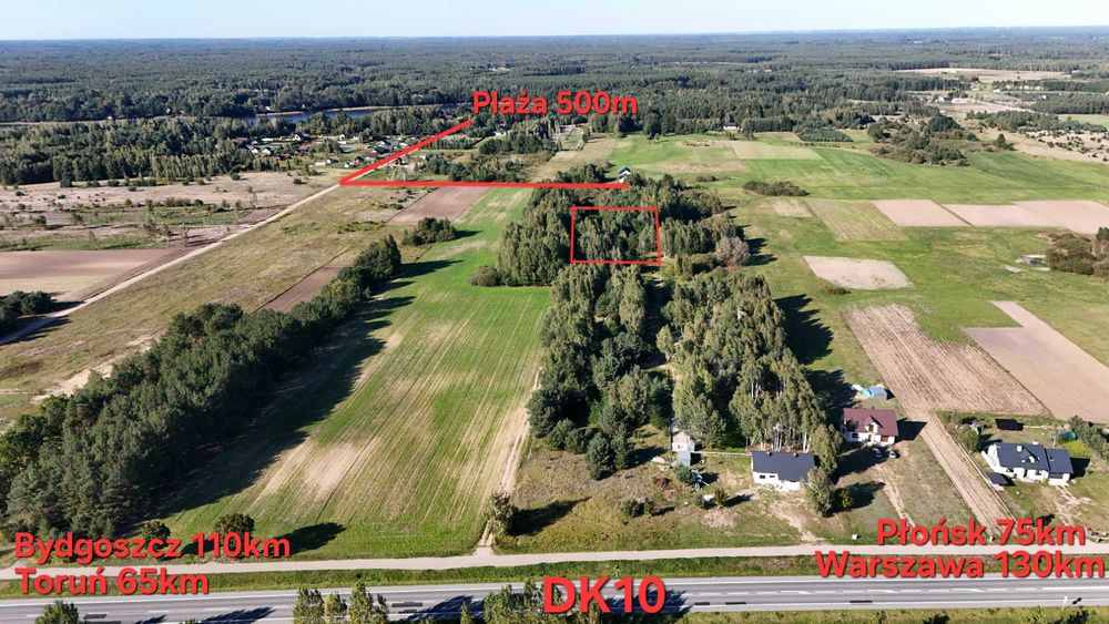 Działka budowlana rekreacyjna 0.30ha Wólka 60zł m2 Sierpc WZ - Widok 4