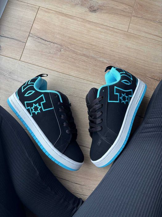 !SALE! DC Shoes Court Graffik Black/Blue 36 37 38 39 40 41 42 43 44 45