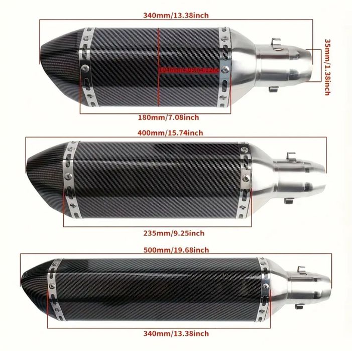 Прямоток Acrapovic 37см Акрапович sc project вихлоп