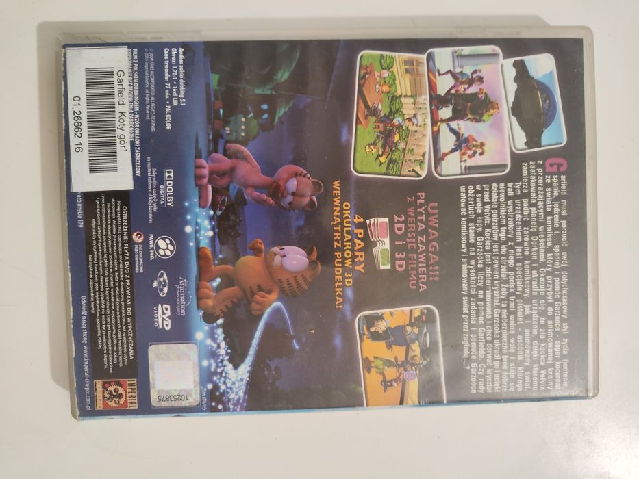 Garfield Koty górą 3D - płyta DVD bajka