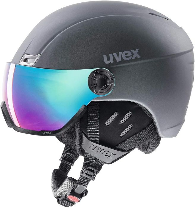 Kask Narciarski Lekki UVEX HLMT 400 53-58 cm Wizjer Regulowany CZARNY
