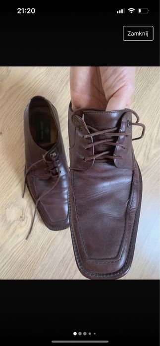 Eleganckie buty gino rossi brązowe skóra naturalna 39
