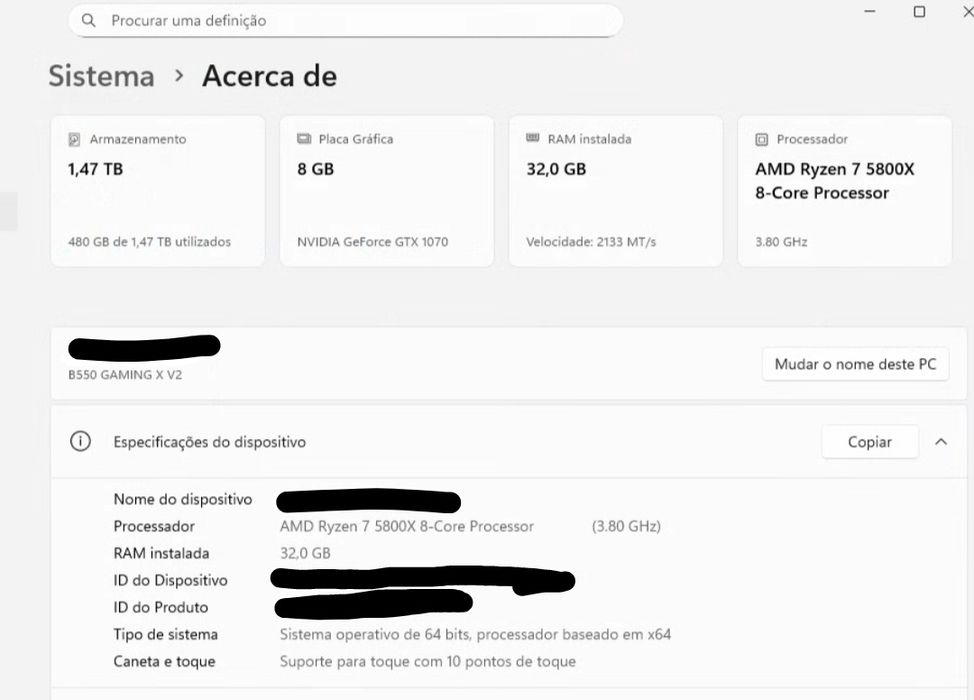 Computador Ryzen 7 | 32Gb RAM | GeForce GTX 1070