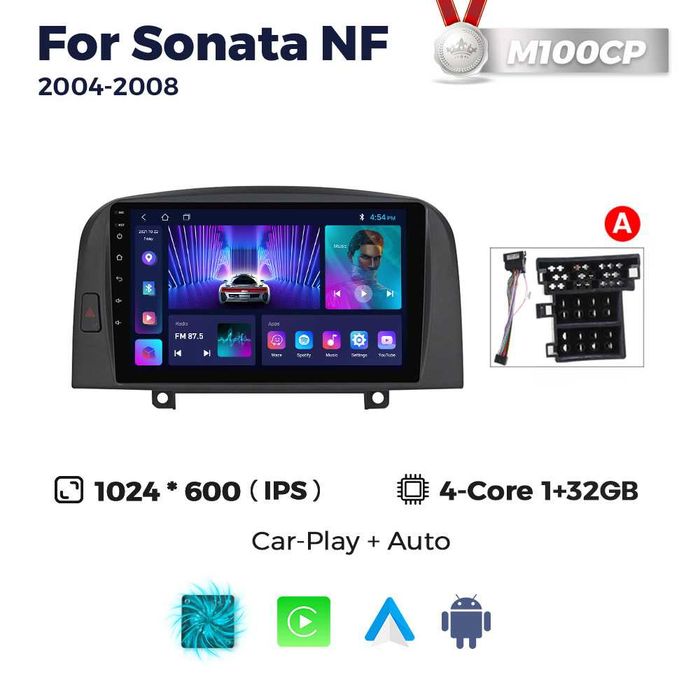 Штатна магнітола Hyundai Sonata NF android GPS навігація
