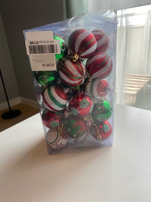 Zestaw bombek bożonarodzeniowych 30 sztuk