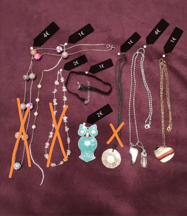 Colares de mulher, choker, pendentes