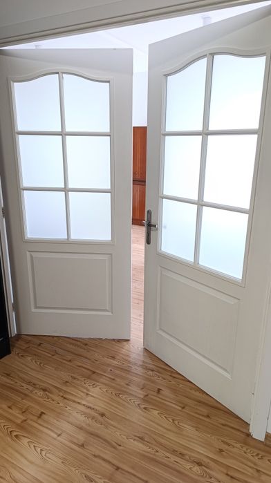 Drzwi wewnętrzne podwójne dwuskrzydłowe białe duże 190 95 francuskie