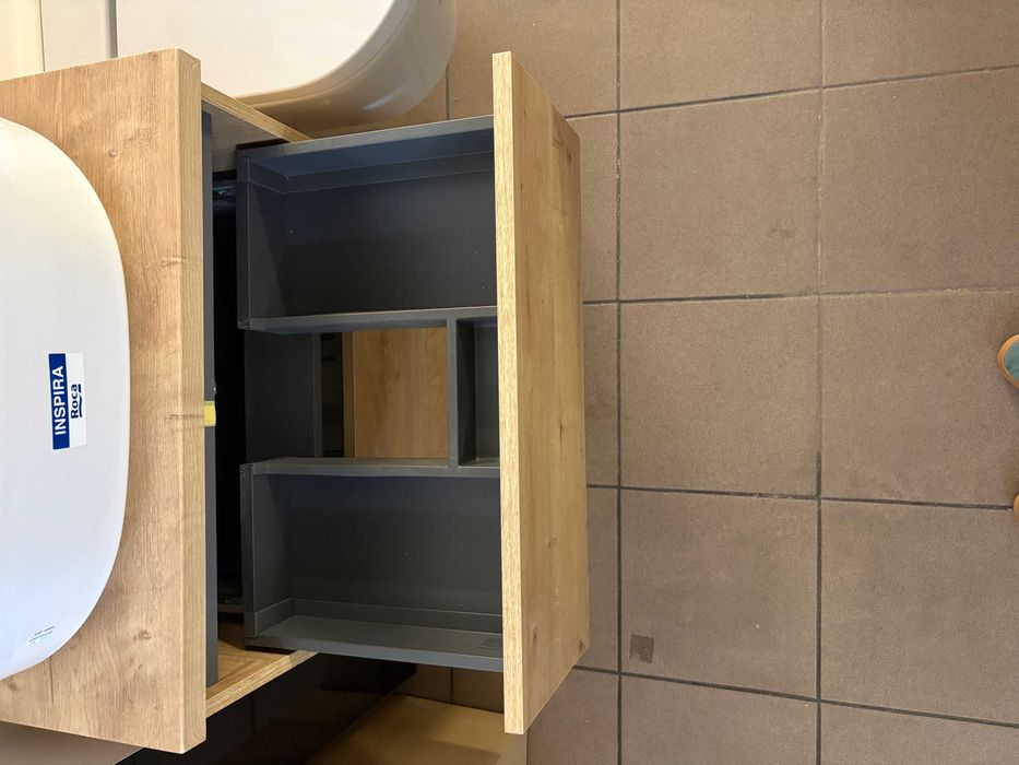 Szafka łazienkowa 60 cm z 2 szufladami ROCA GAP jasny dąb