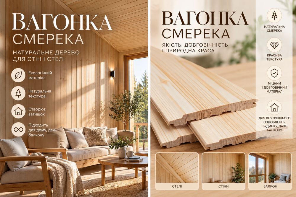 Вагонка смерека ( шовна)